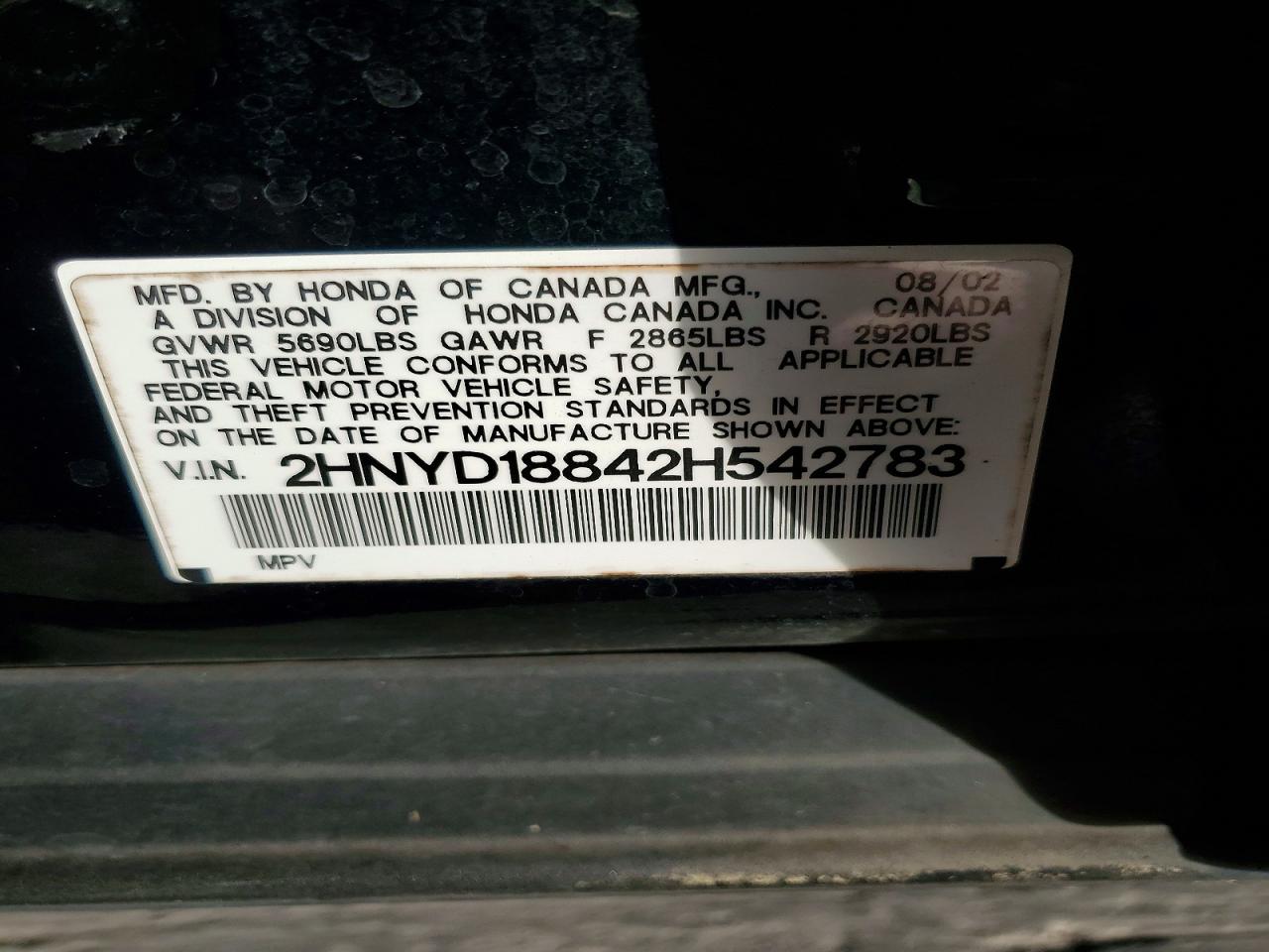 2002 ACURA MDX TOURING photo 12