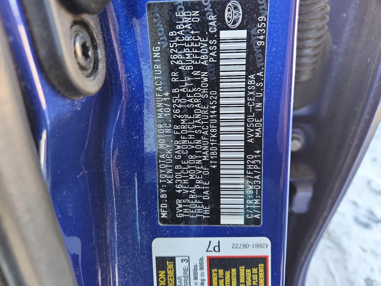 2015 TOYOTA CAMRY HYBRID photo 23