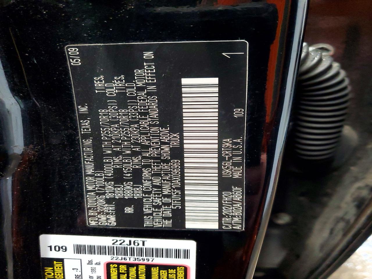 2010 TOYOTA TUNDRA DOUBLE CAB SR5 photo 12