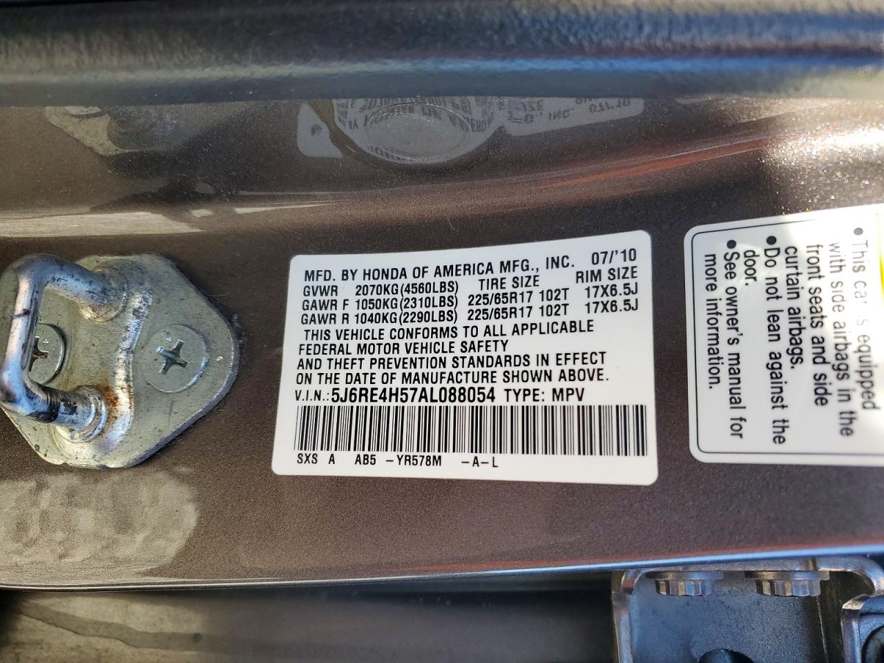 2010 HONDA CR-V EX photo 13