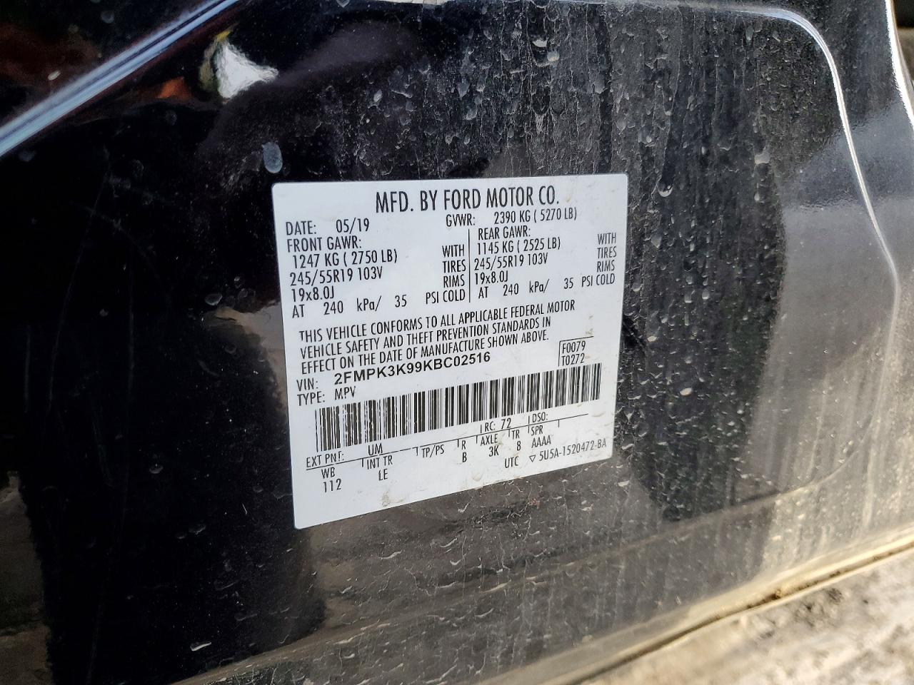 2019 FORD EDGE TITANIUM photo 13