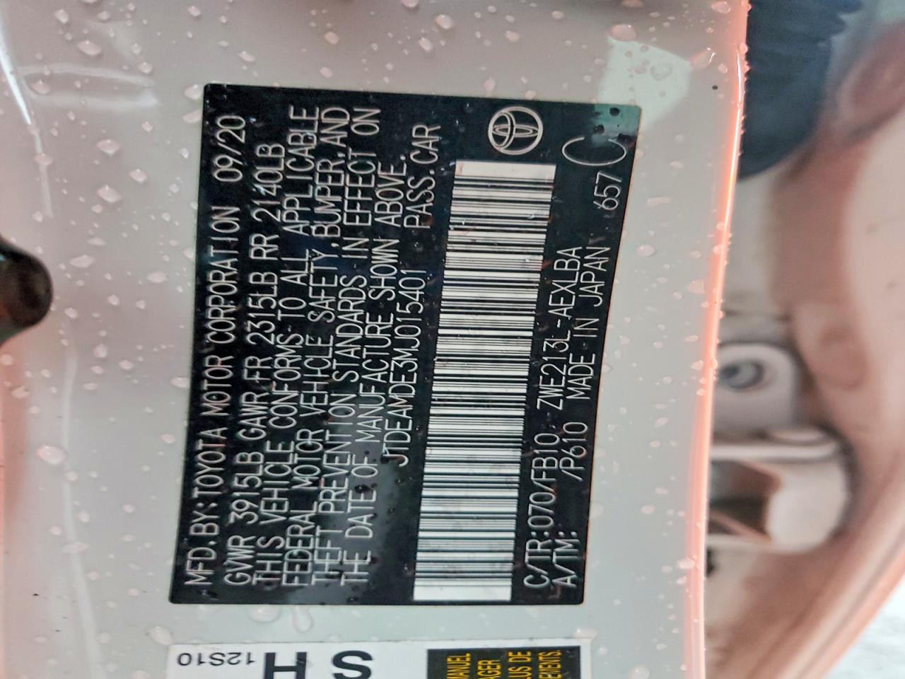 2021 TOYOTA COROLLA photo 23