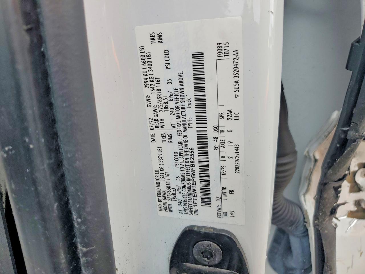2022 FORD F150 SUPERCREW photo 12
