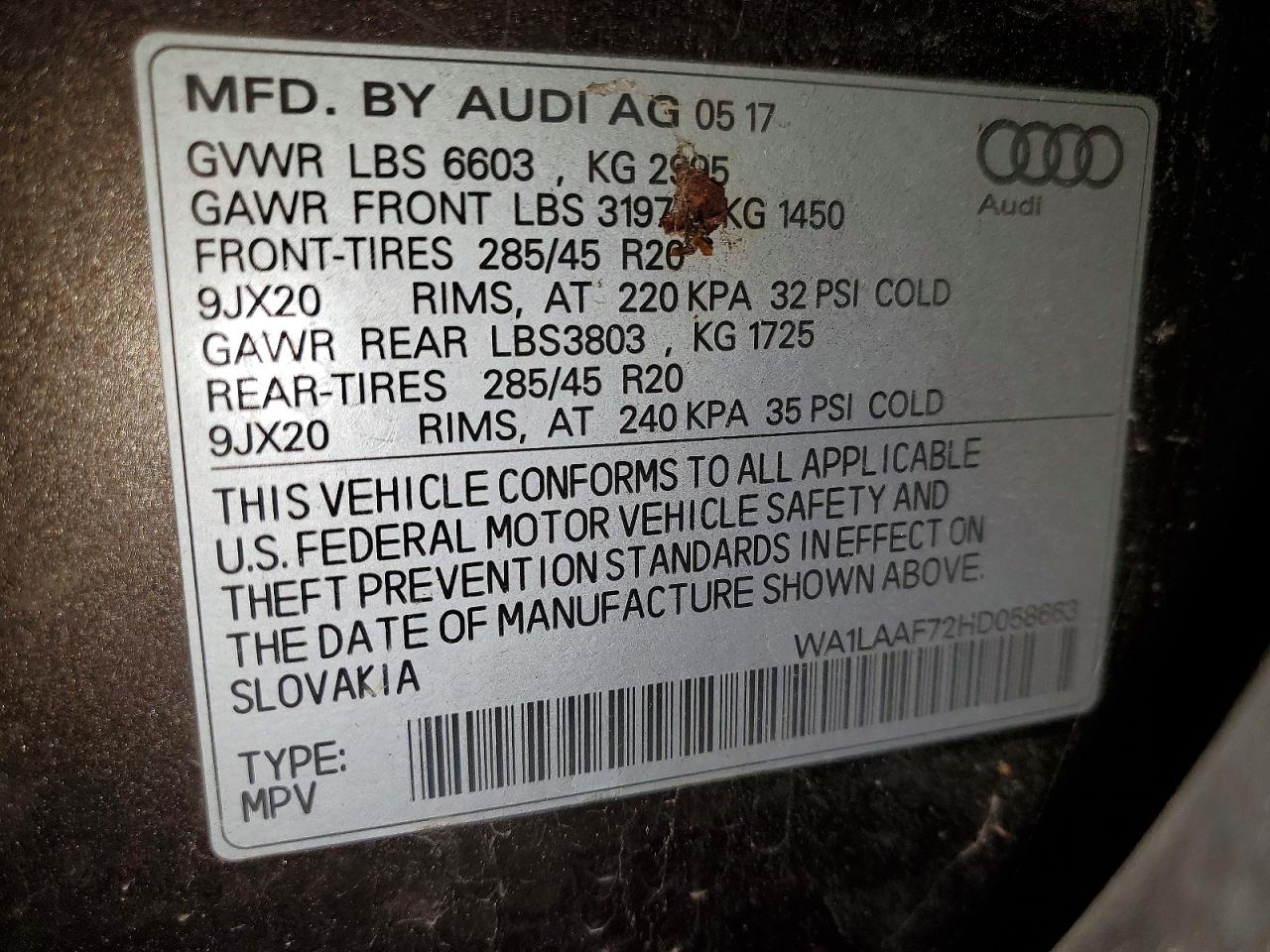 2017 AUDI Q7 PREMIUM PLUS photo 13