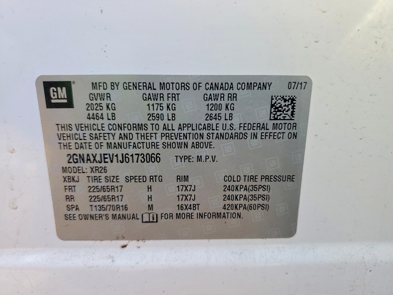 2018 CHEVROLET EQUINOX LT photo 12