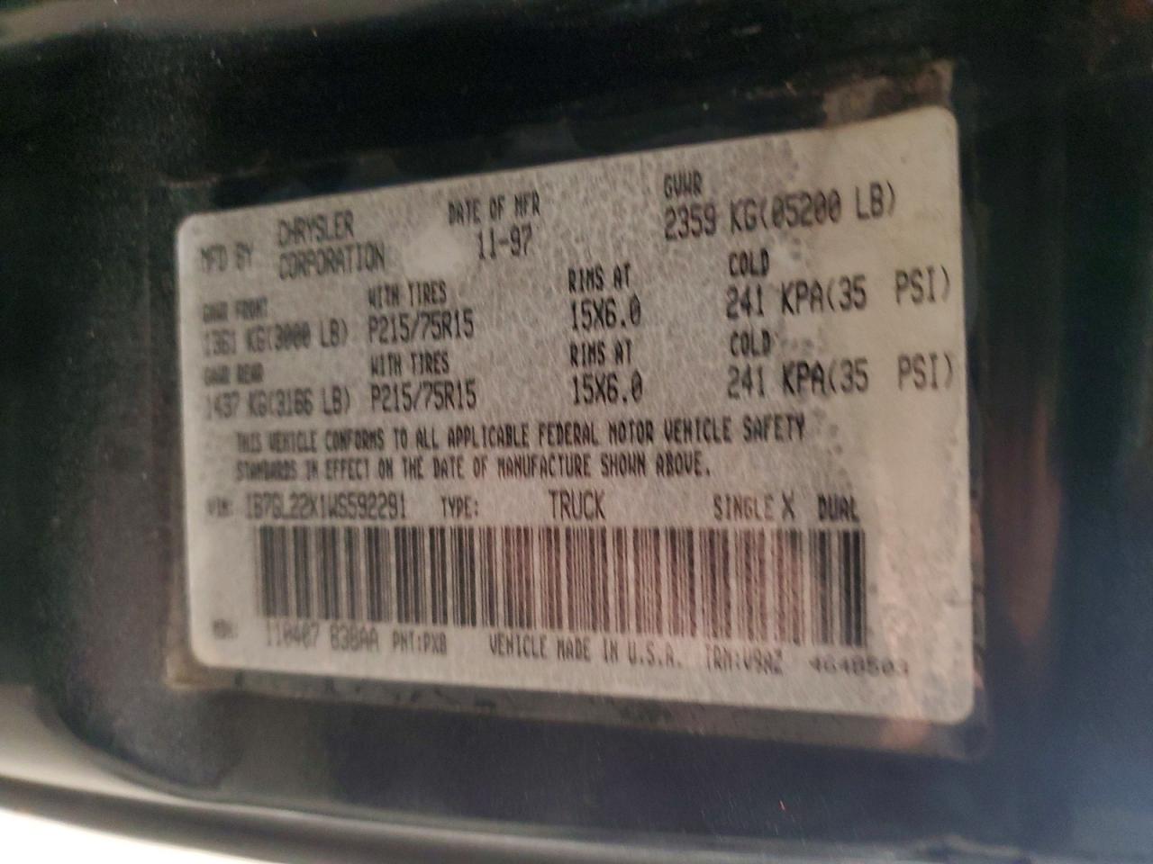 1998 DODGE DAKOTA photo 12