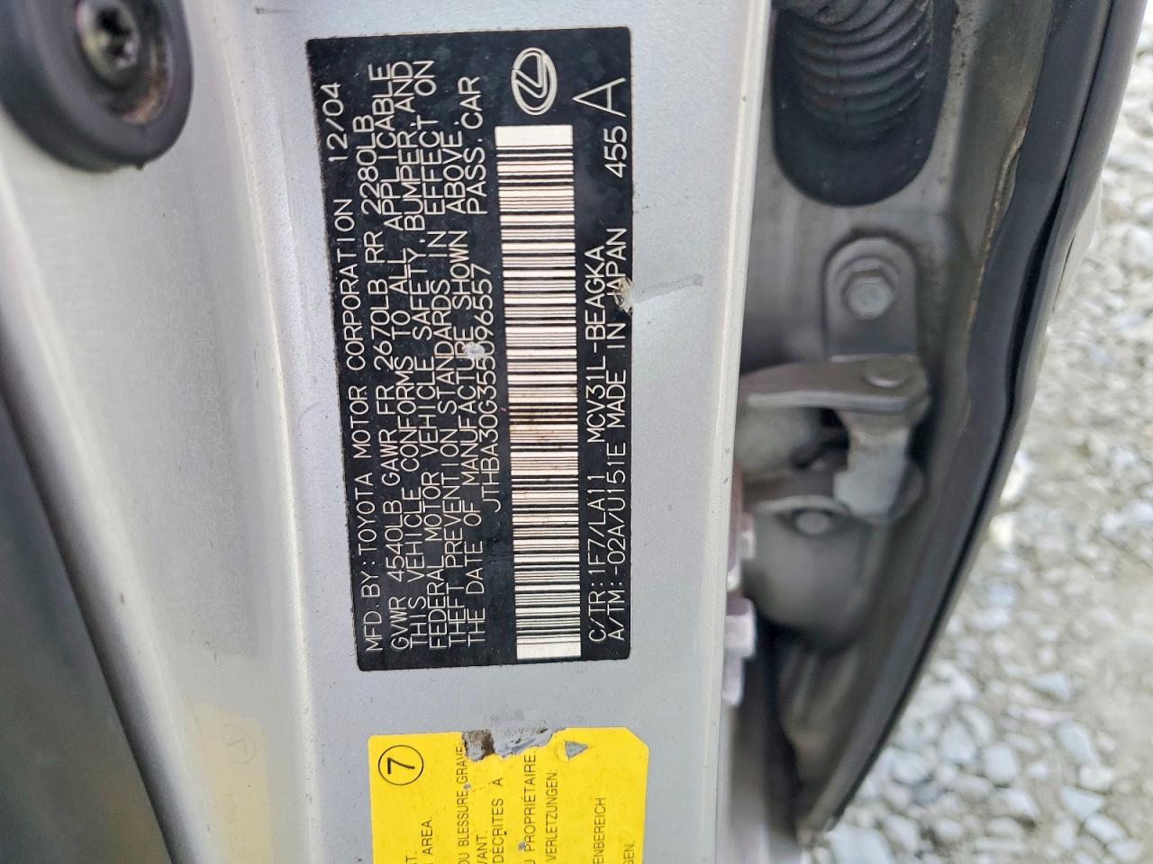 2005 LEXUS ES 330 photo 12