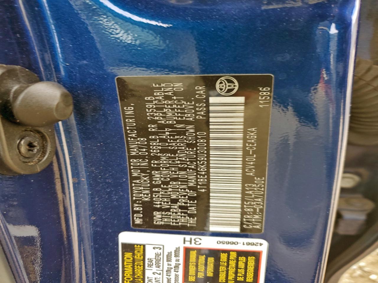 2009 TOYOTA CAMRY BASE photo 12
