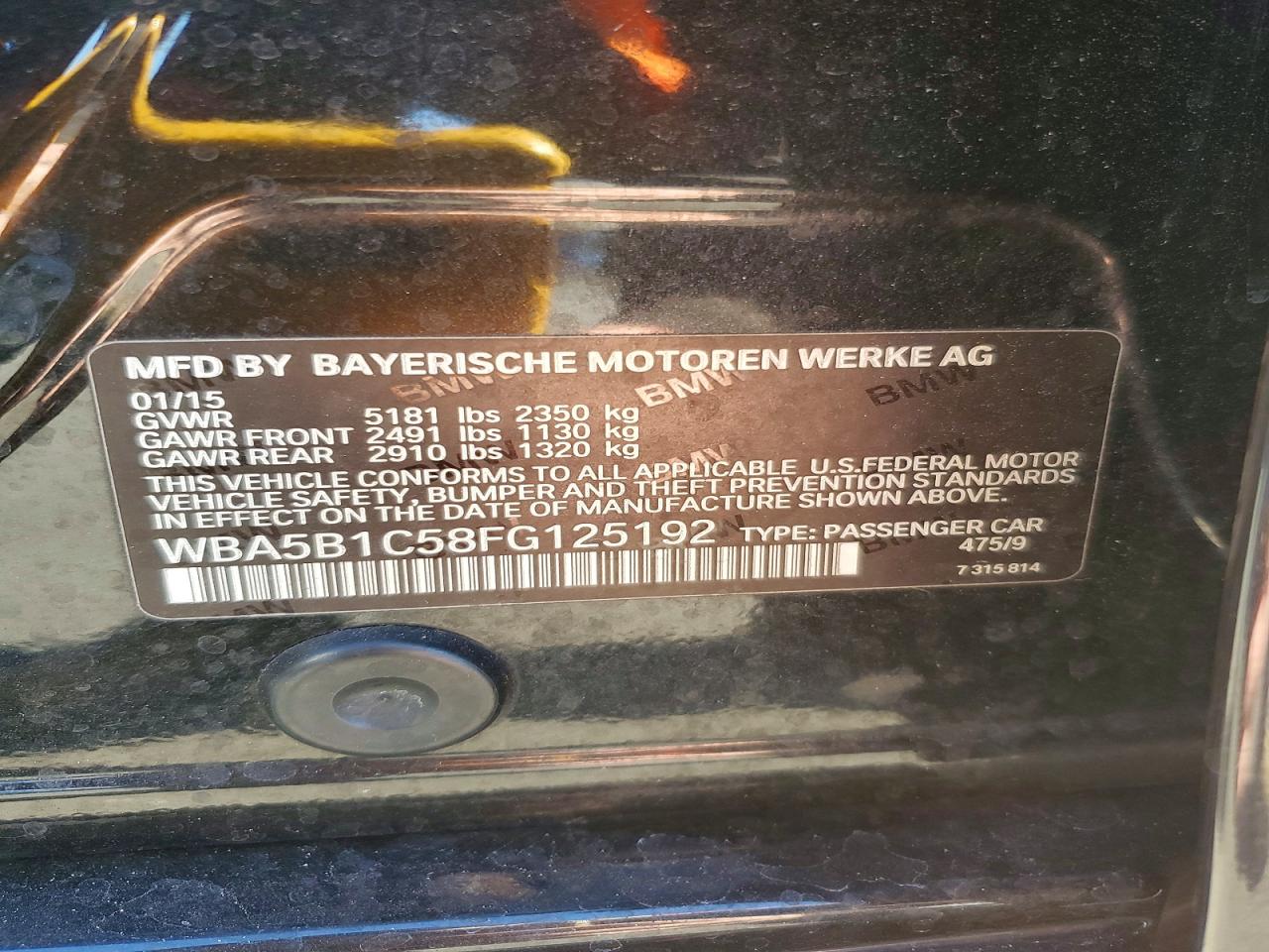 2015 BMW 535 I photo 12