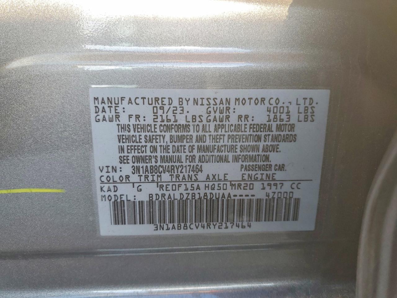 2024 NISSAN SENTRA SV photo 12