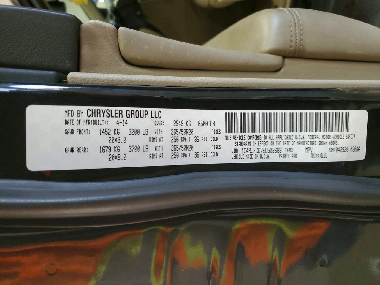 2014 JEEP GRAND CHEROKEE OVERLAND photo 13