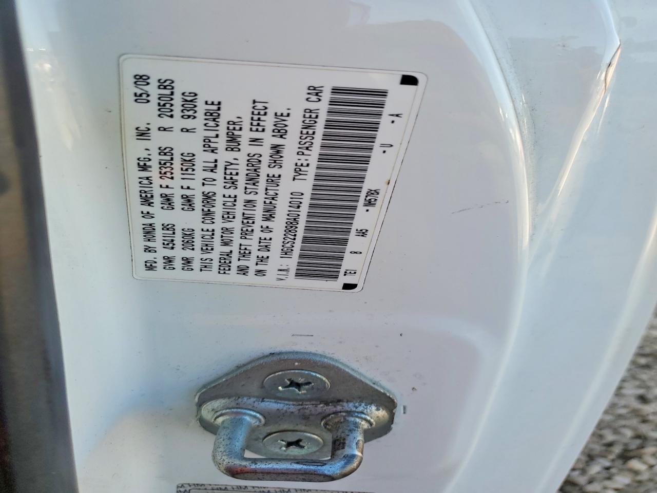 2008 HONDA ACCORD EXL photo 12