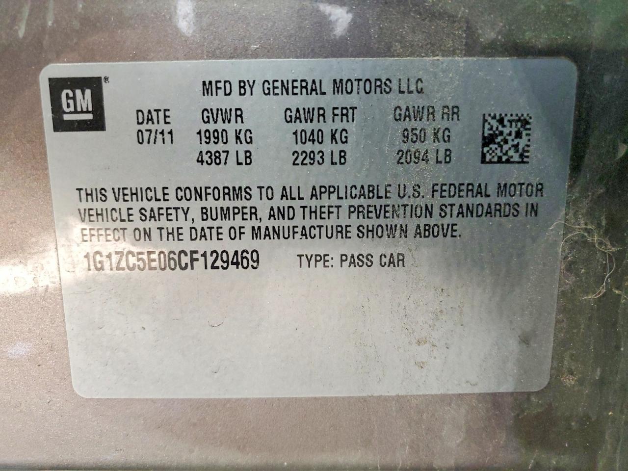2012 CHEVROLET MALIBU 1LT photo 23