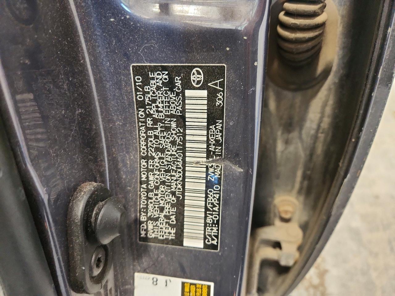 2010 TOYOTA PRIUS photo 12