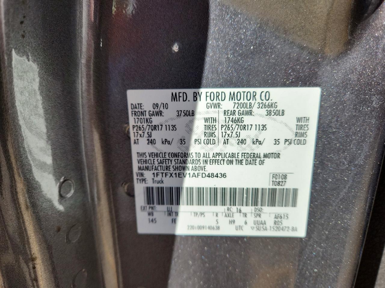 2010 FORD F150 SUPER CAB photo 12