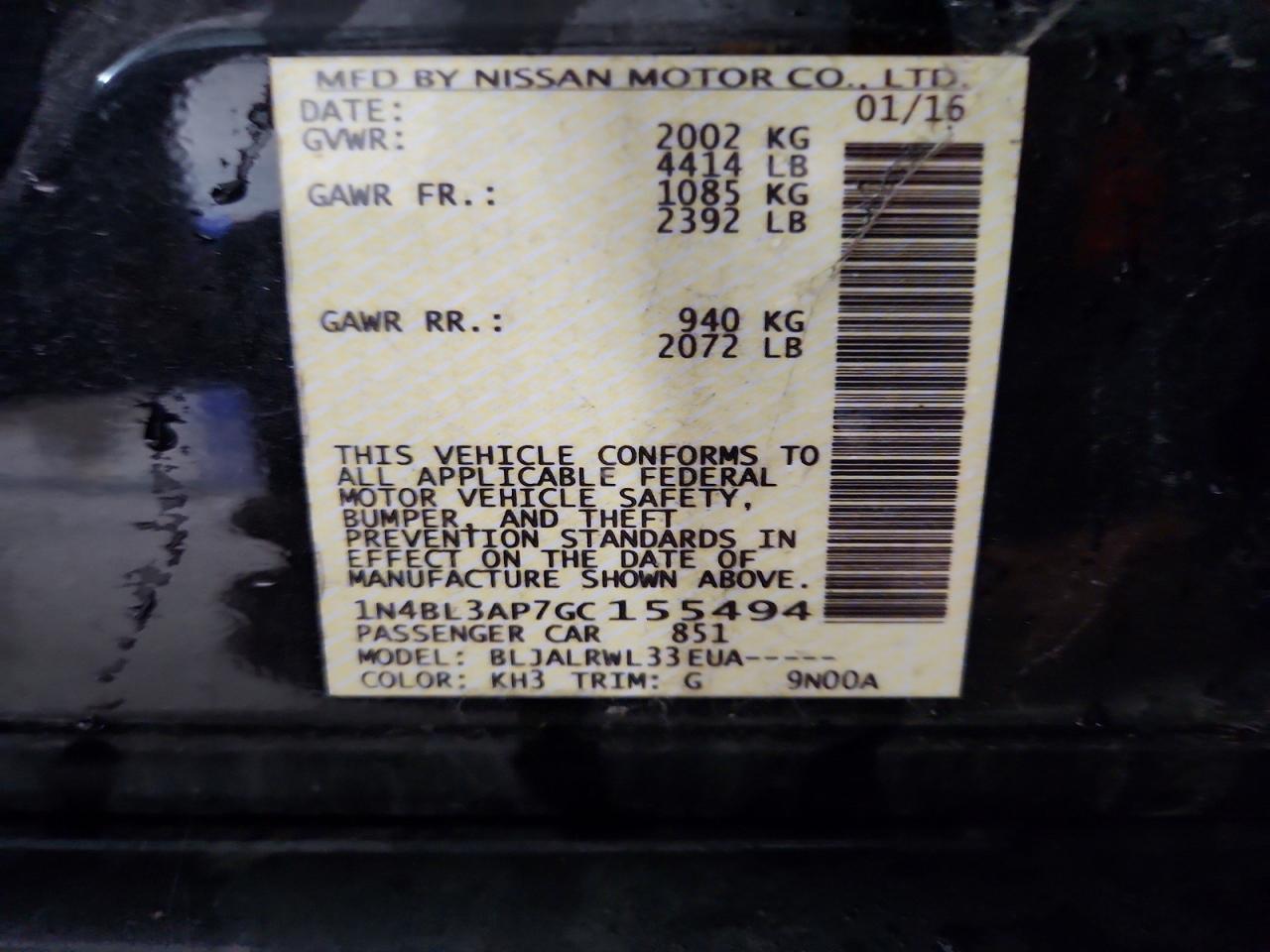 2016 NISSAN ALTIMA 3.5 SL photo 23