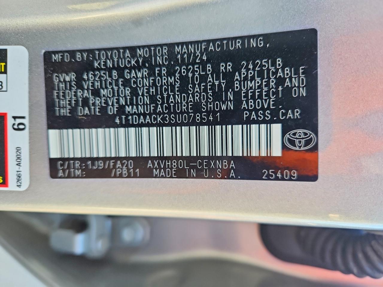 2025 TOYOTA CAMRY XSE photo 12