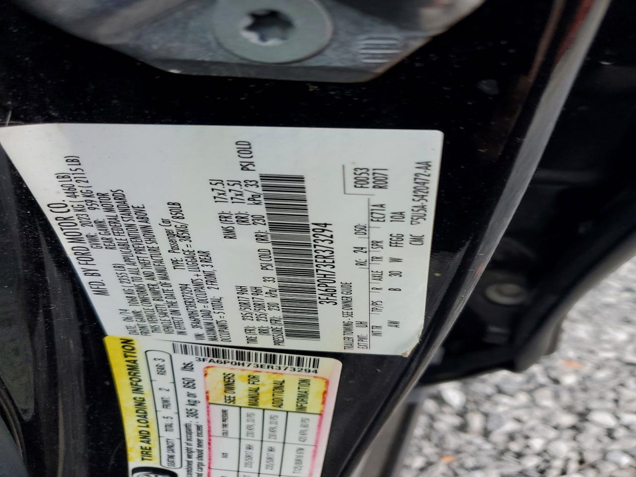 2014 FORD FUSION SE photo 12