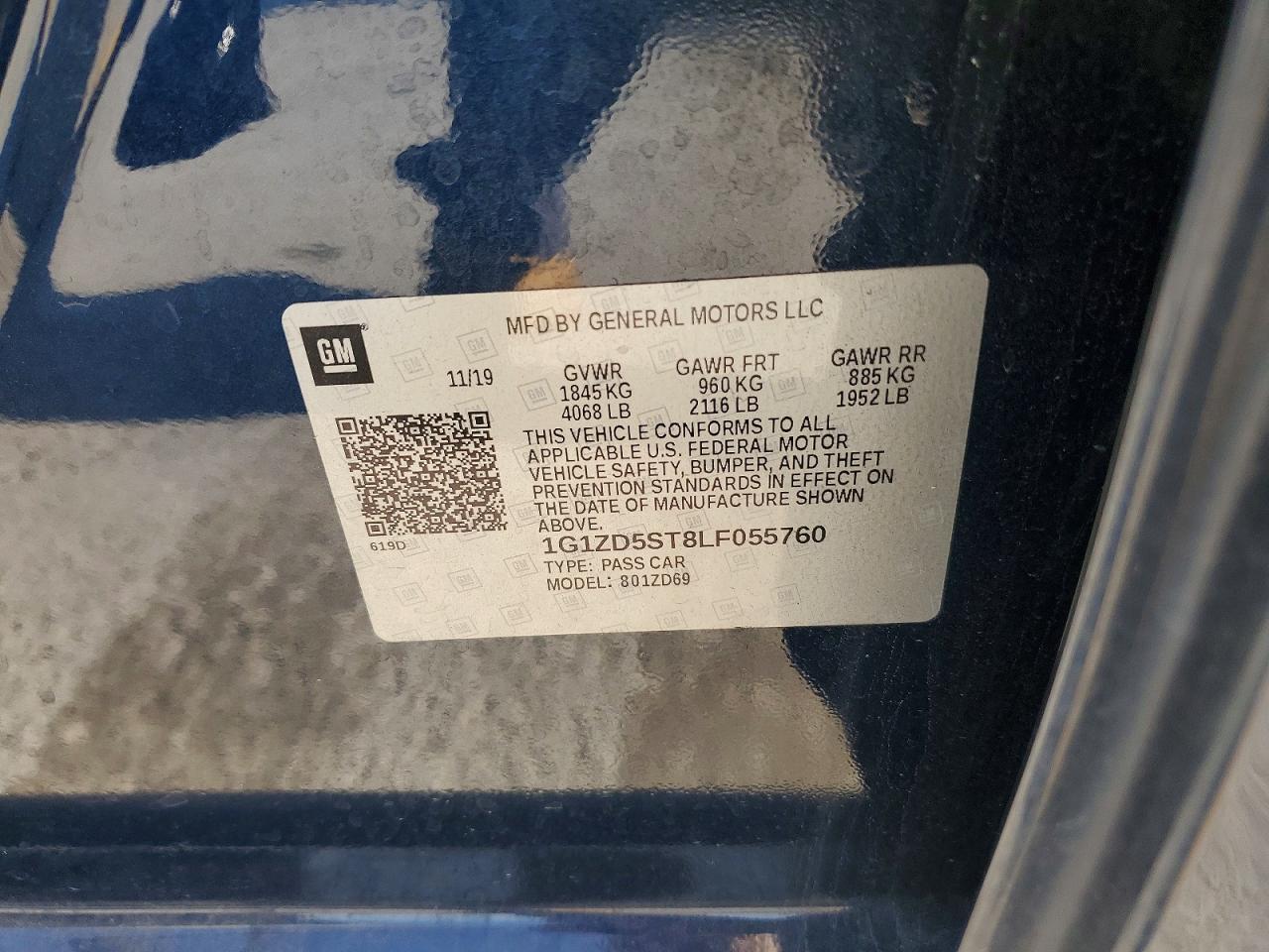 2020 CHEVROLET MALIBU LT photo 12