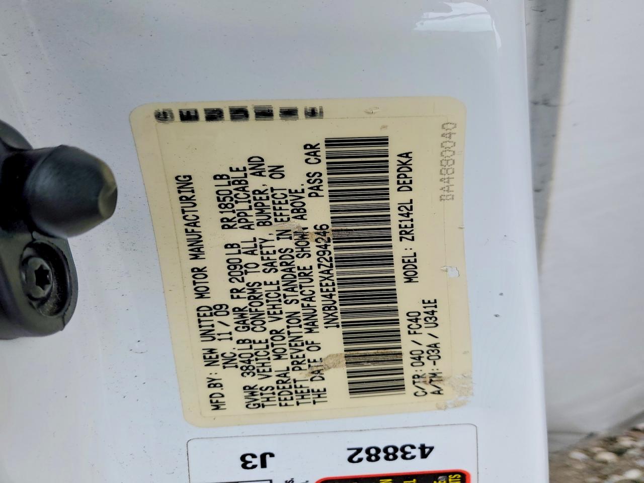 2010 TOYOTA COROLLA BASE photo 13