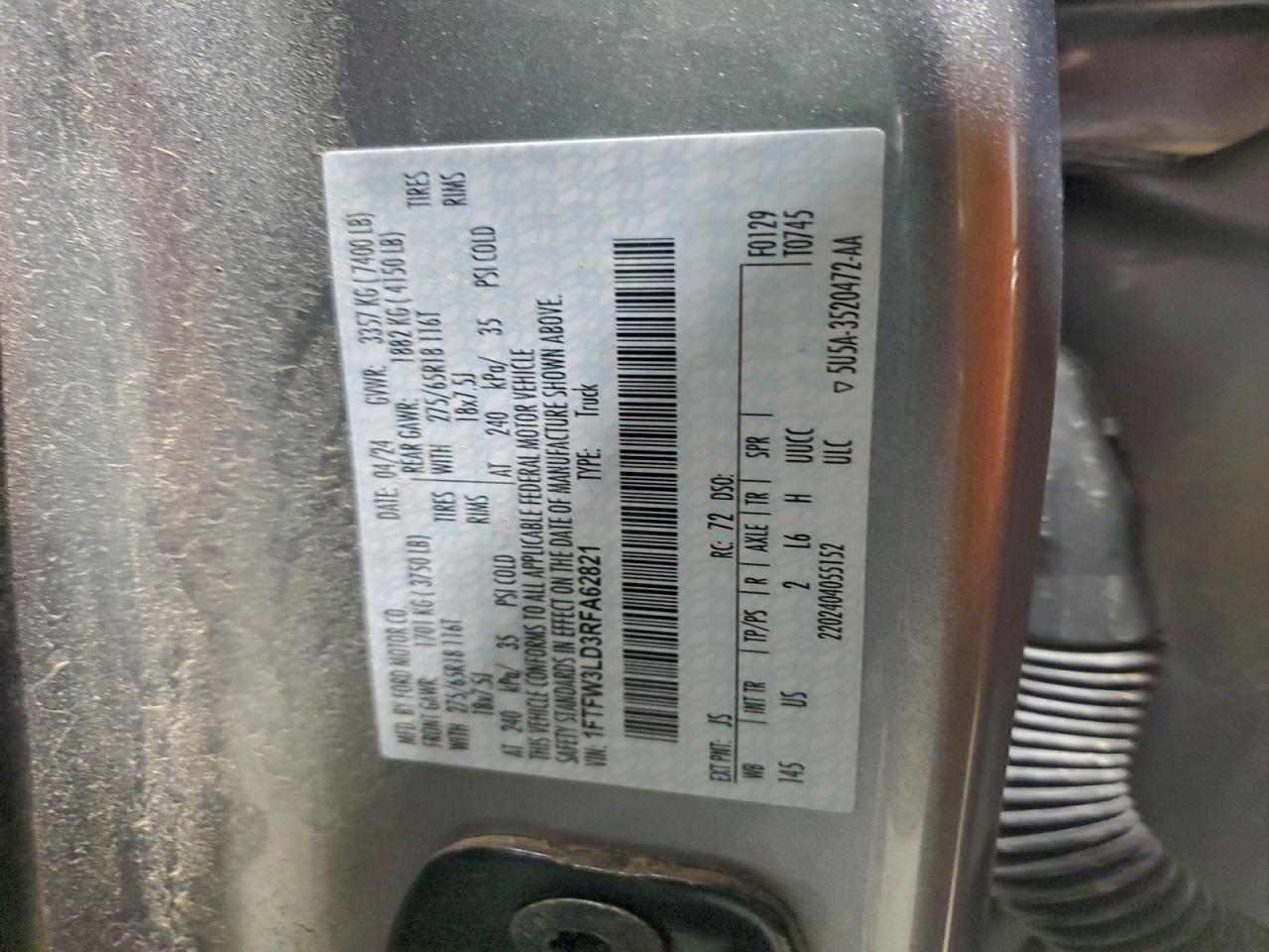 2024 FORD F150 XLT photo 12