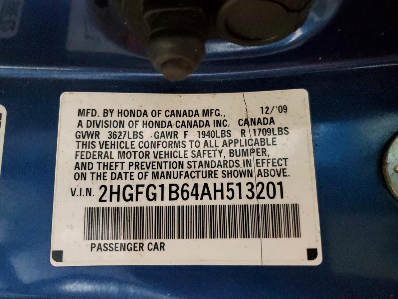 2010 HONDA CIVIC LX photo 23