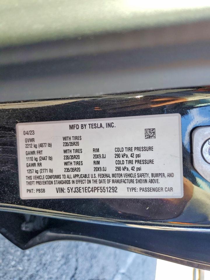 2023 TESLA MODEL 3 photo 12