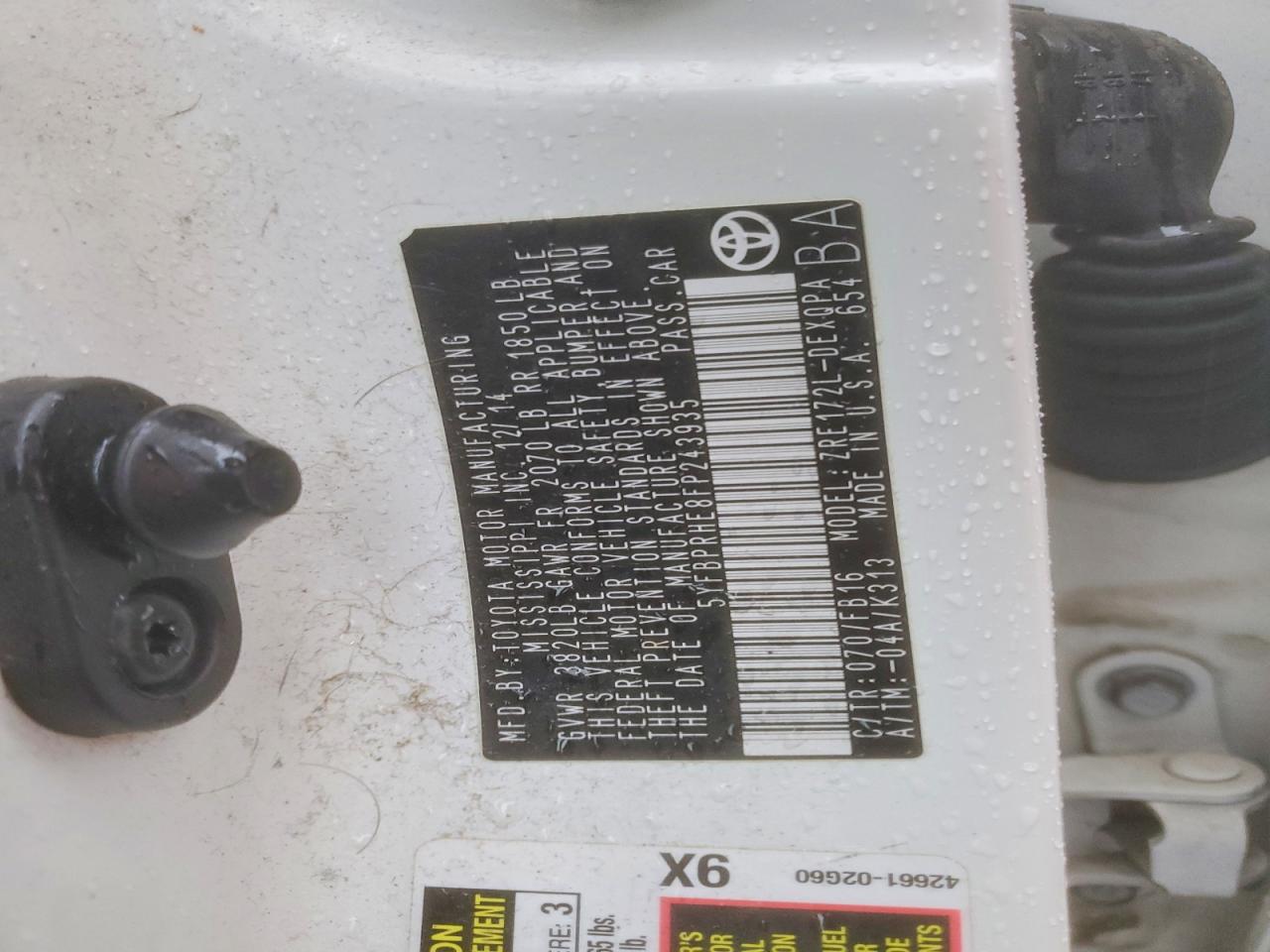 2015 TOYOTA COROLLA ECO photo 12