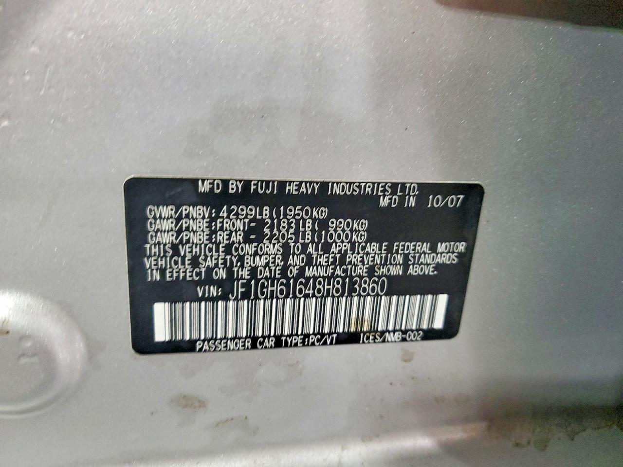 2008 SUBARU IMPREZA 2.5I photo 13