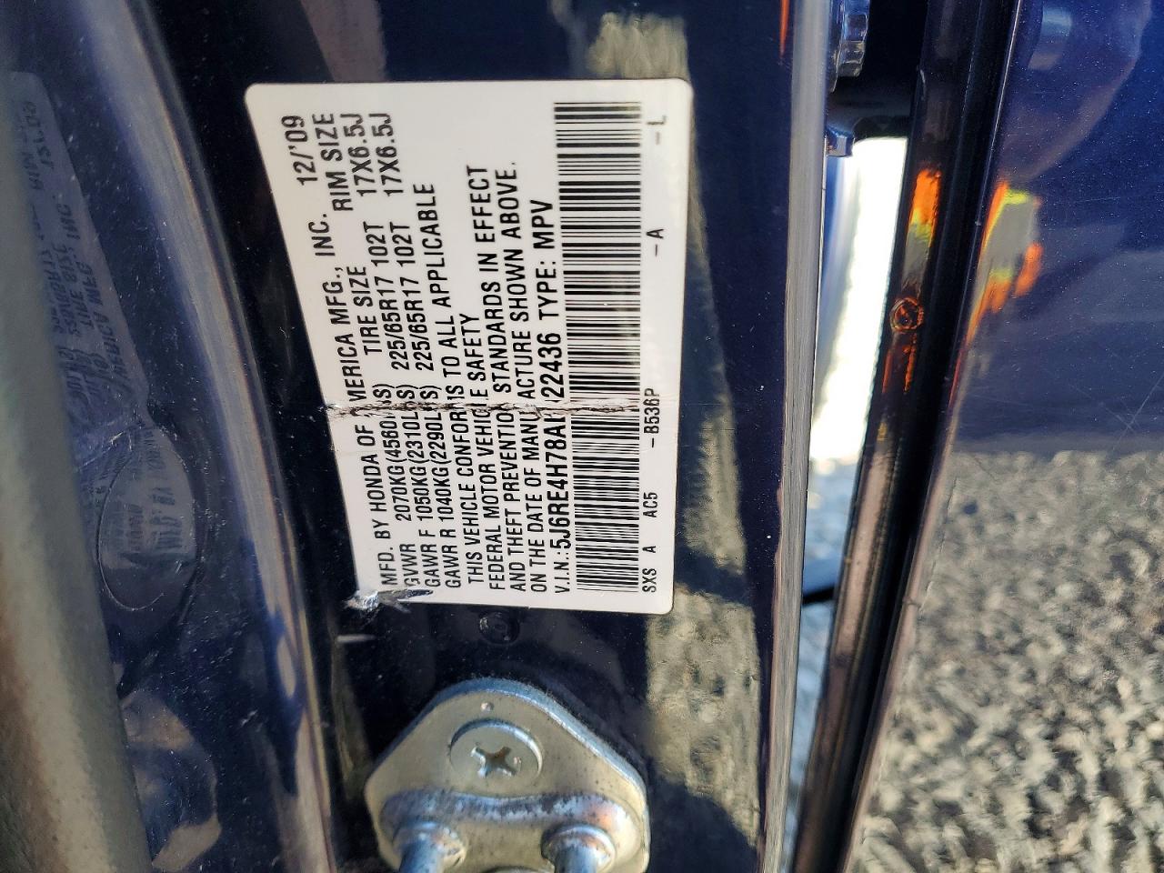 2010 HONDA CR-V EXL photo 13