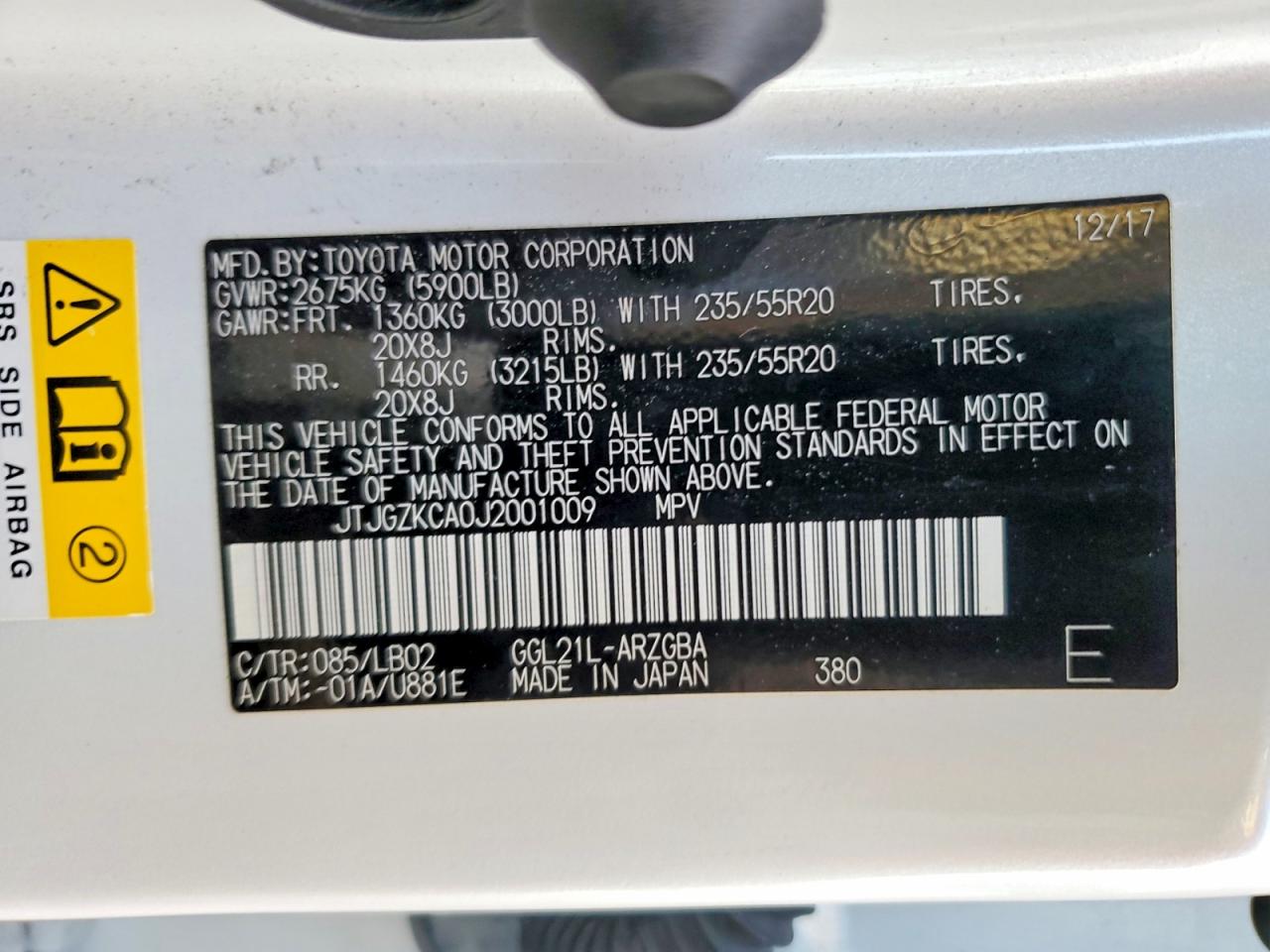 2018 LEXUS RX 350 L photo 23