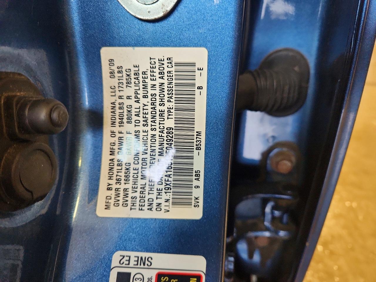 2009 HONDA CIVIC LX photo 23