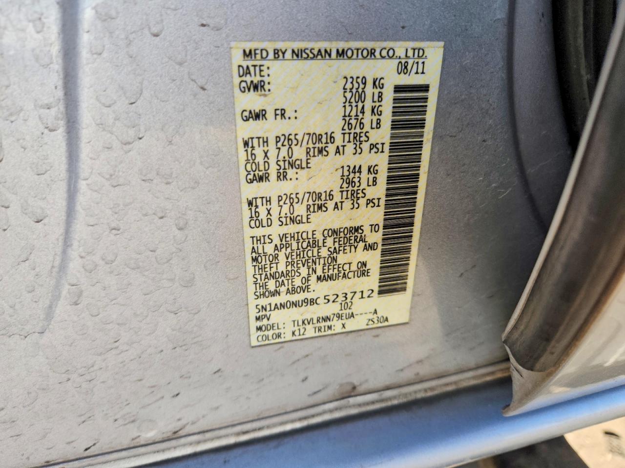 2011 NISSAN XTERRA OFF ROAD photo 13