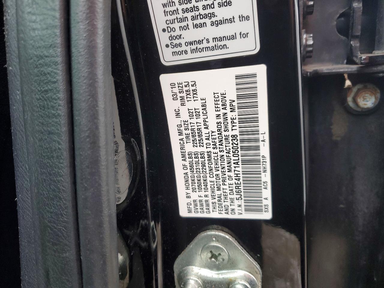 2010 HONDA CR-V EXL photo 13