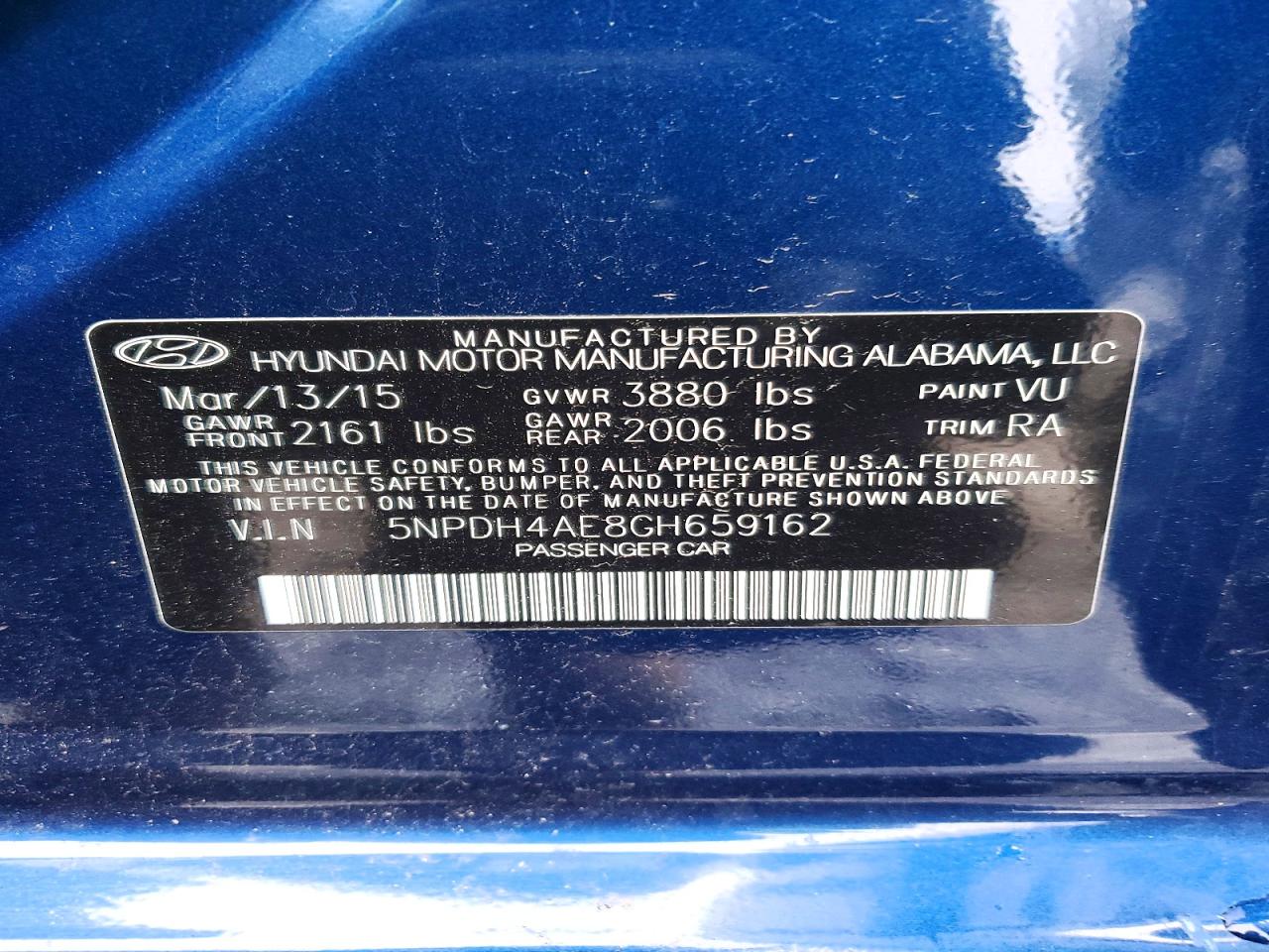 2016 HYUNDAI ELANTRA SE photo 23