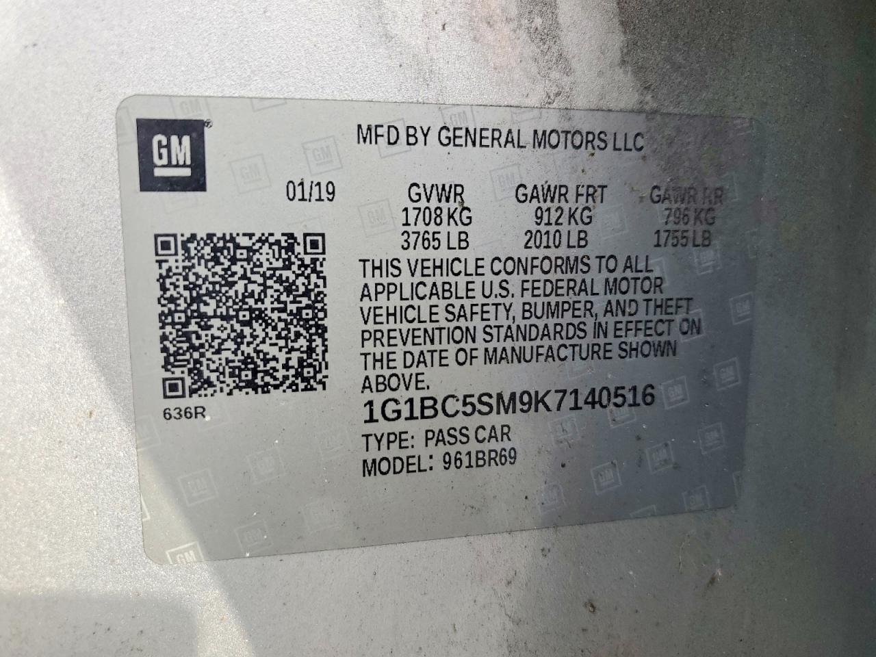 2019 CHEVROLET CRUZE LS photo 12