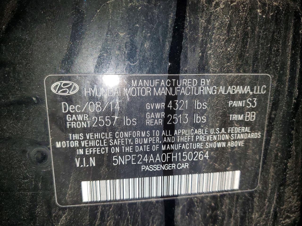 2015 HYUNDAI SONATA ECO photo 12