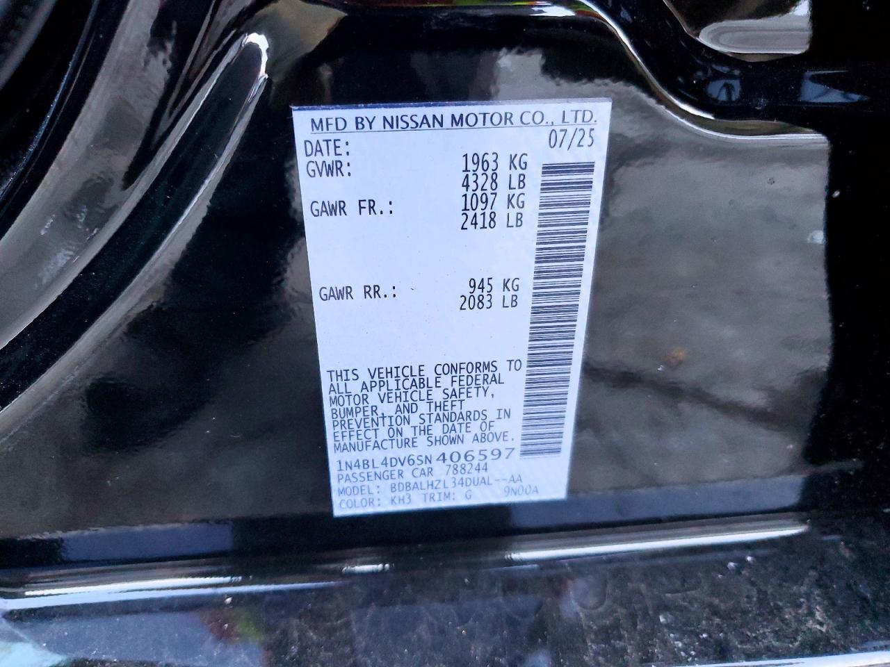 2025 NISSAN ALTIMA photo 12