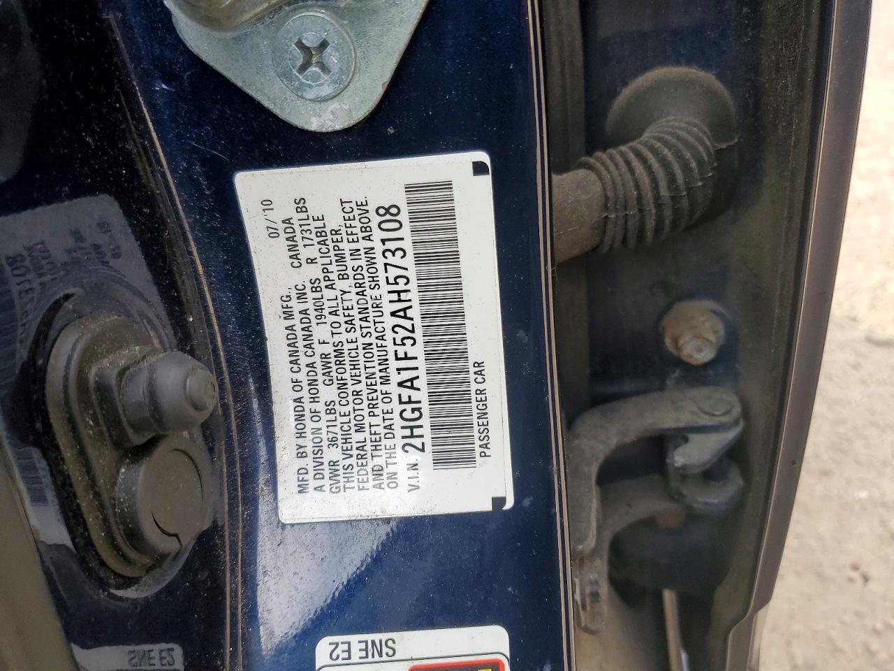 2010 HONDA CIVIC LX photo 13