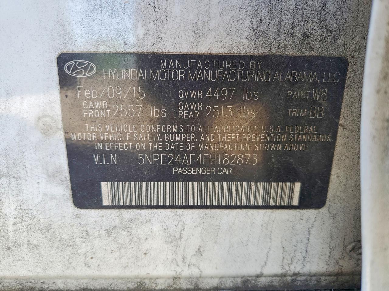 2015 HYUNDAI SONATA SE photo 12