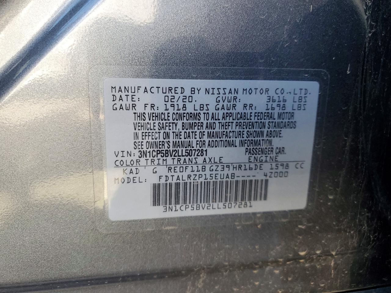 2020 NISSAN KICKS S photo 12