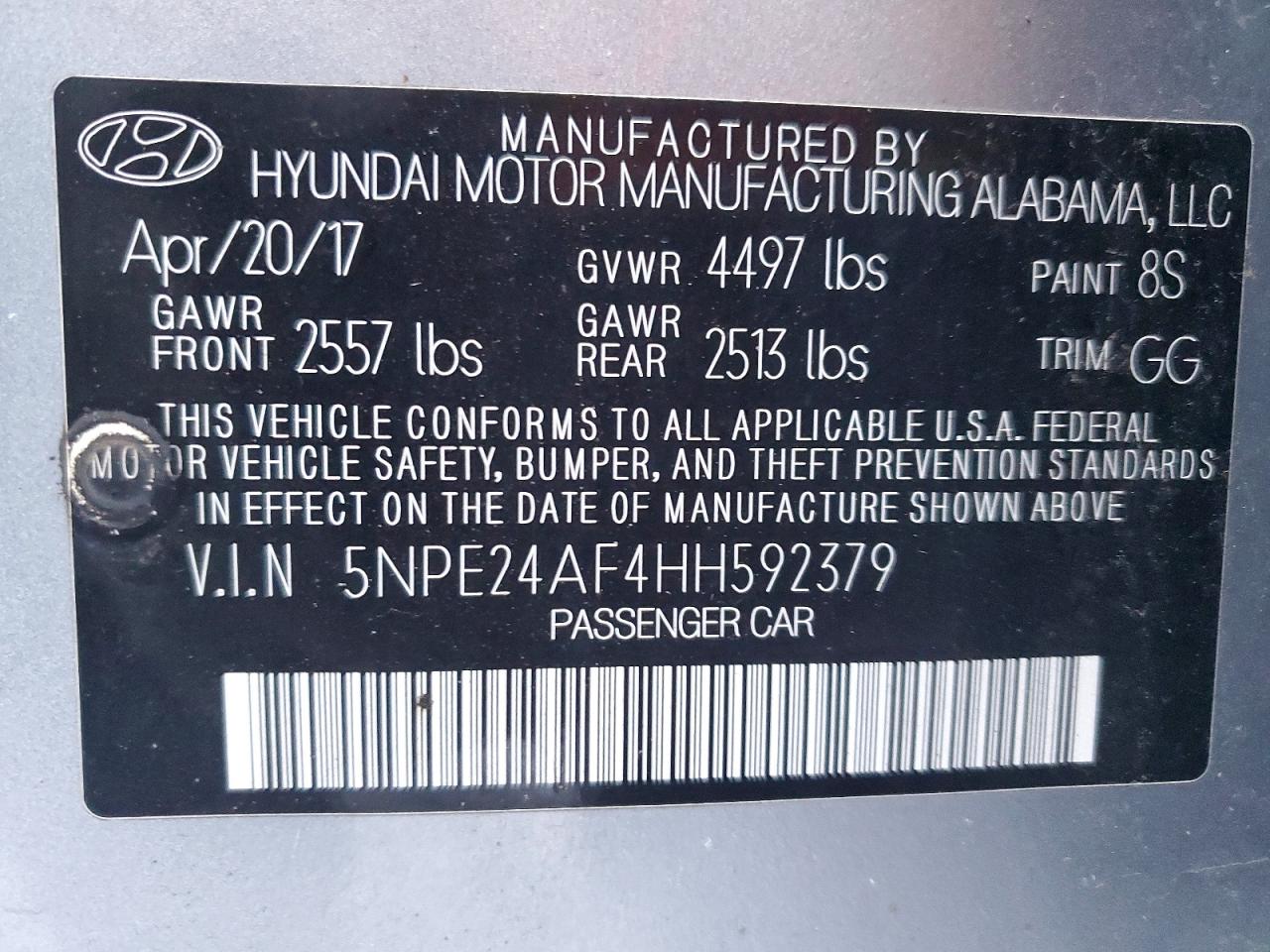 2017 HYUNDAI SONATA SE photo 13