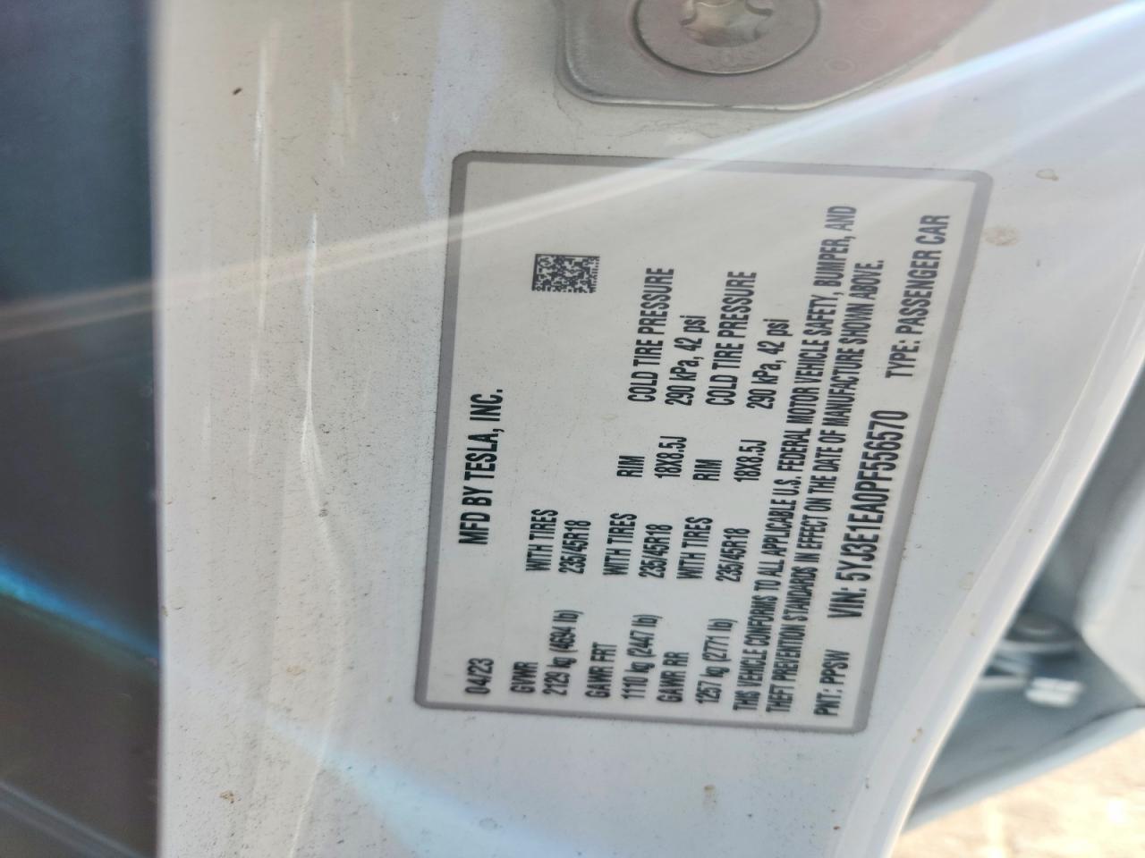 2023 TESLA MODEL 3 photo 23