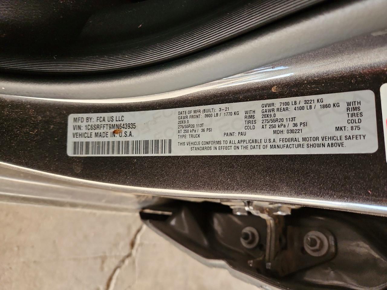 2021 RAM 1500 BIG HORN/LONE STAR photo 12