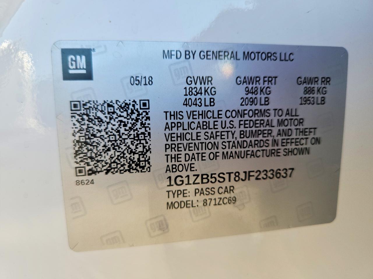 2018 CHEVROLET MALIBU LS photo 13