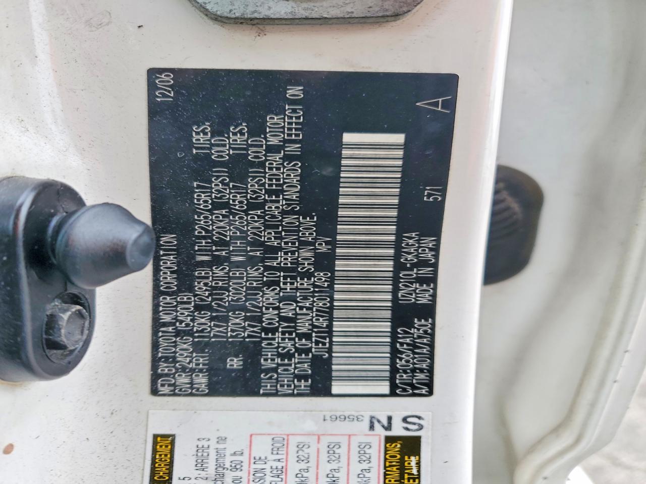 2007 TOYOTA 4RUNNER SR5 photo 13