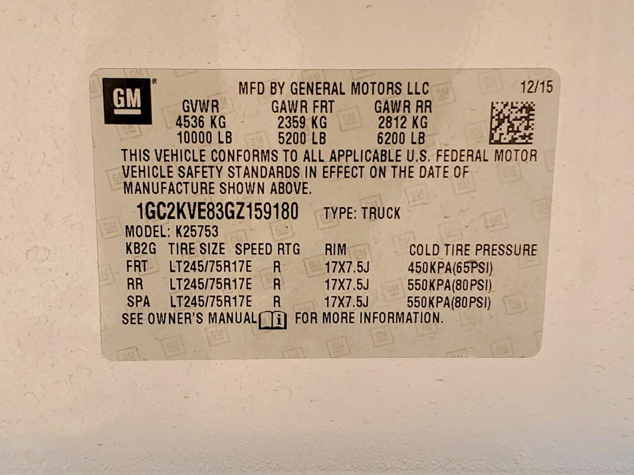2016 CHEVROLET SILVERADO K2500 HEAVY DUTY LT photo 13