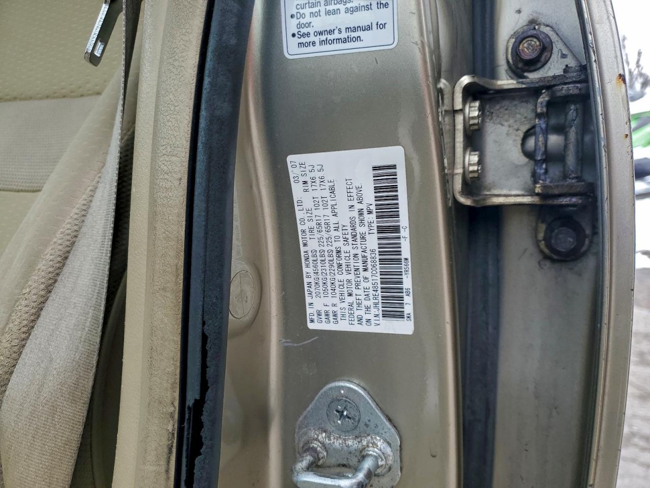 2007 HONDA CR-V EX photo 13