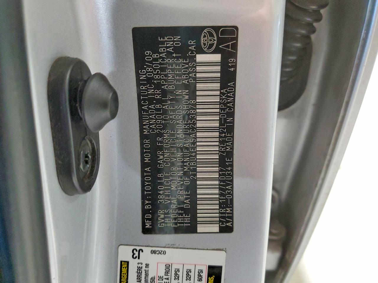 2010 TOYOTA COROLLA BASE photo 23