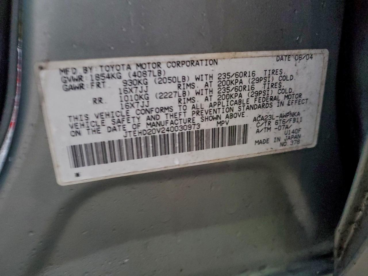 2004 TOYOTA RAV4 photo 27